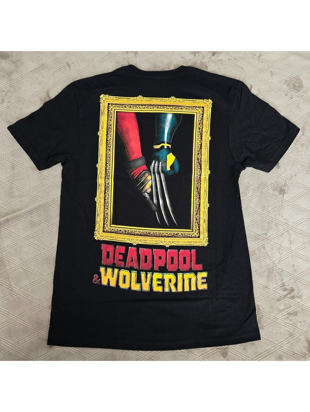 Deadpool Wolverine Marvel Graphic Tee Men Medium Black Movie Shirt NWT